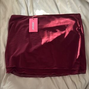 Elegant Burgundy Skirt